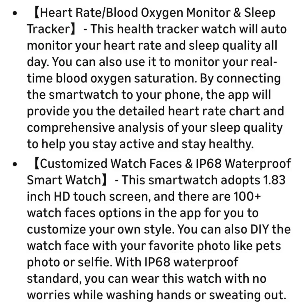 GRV Smart Watch for iOS and Android Phones, Watches for Women IP68 Waterproof